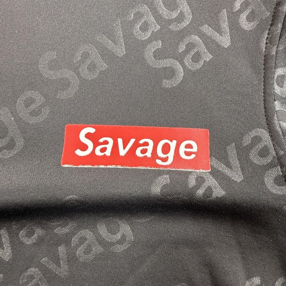 Savage Sweatshirt Hoodie Youth Large 14/16 All Over Print Pullover Encrypted Y2K - Picture 7 of 14